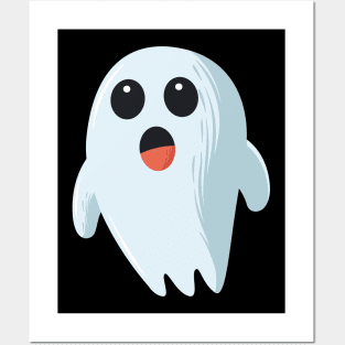 funny cute choked ghost - Halloween costume Posters and Art